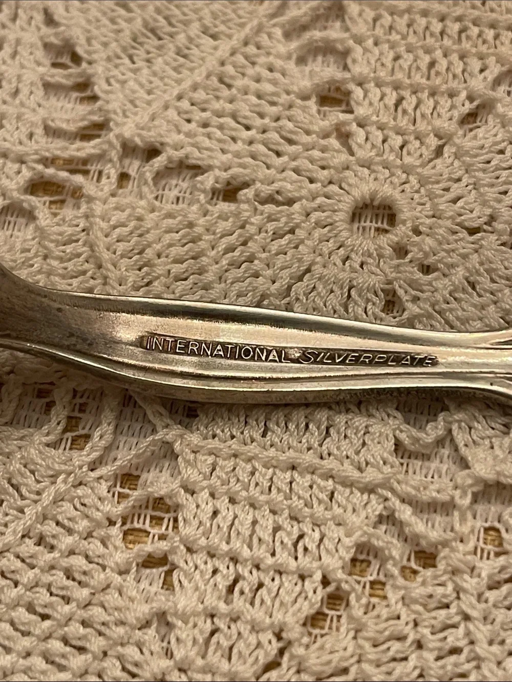 Vintage-Style Silver Plated Serving Spoon - Elegant Scroll Pattern